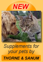 Pet supplements by Thorne and Sanum